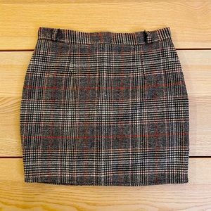 Plaid Bodycon Pencil Skirt
